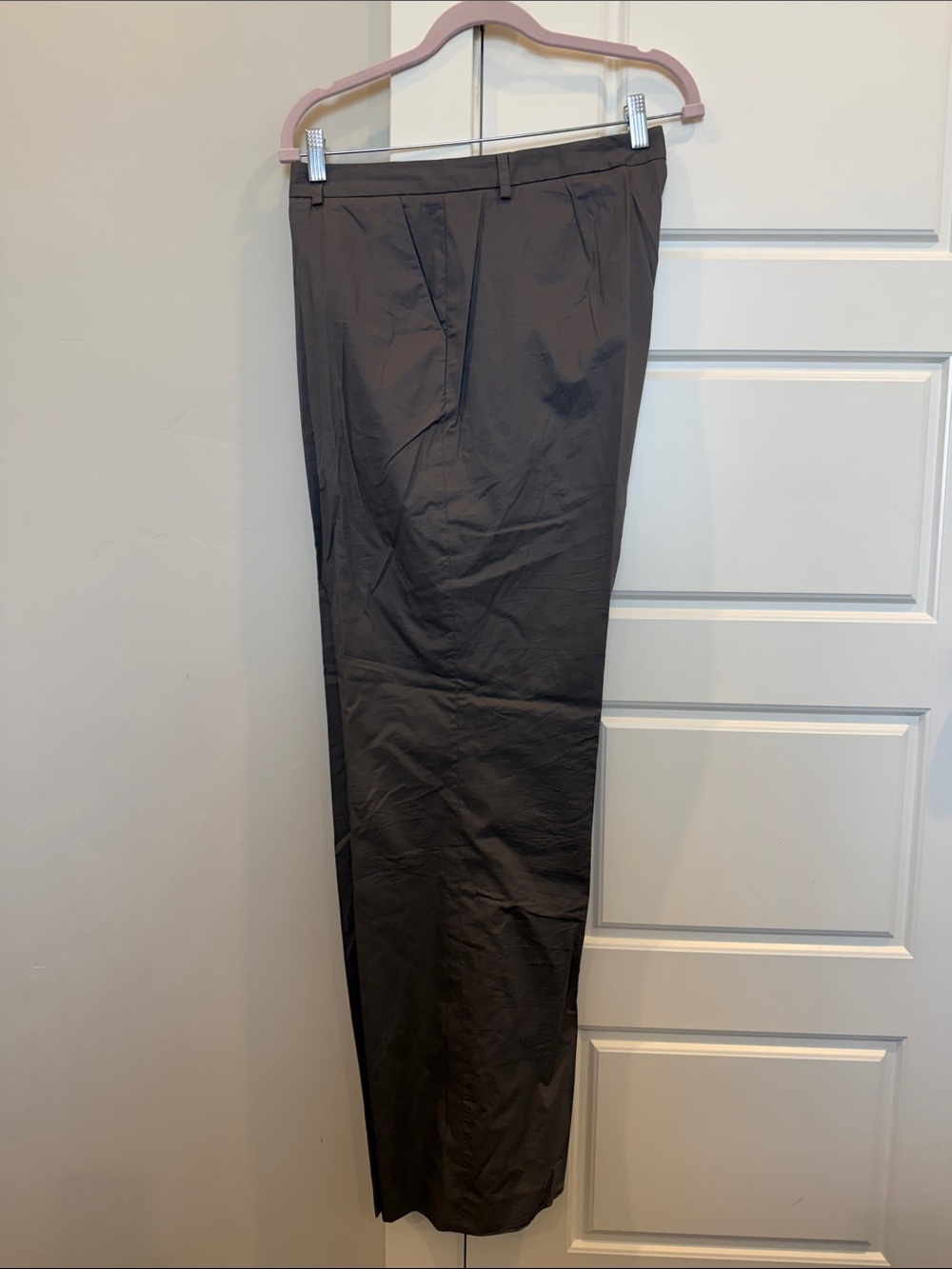 Calvin Klein Women's Straight Leg Pants - Dark Brown